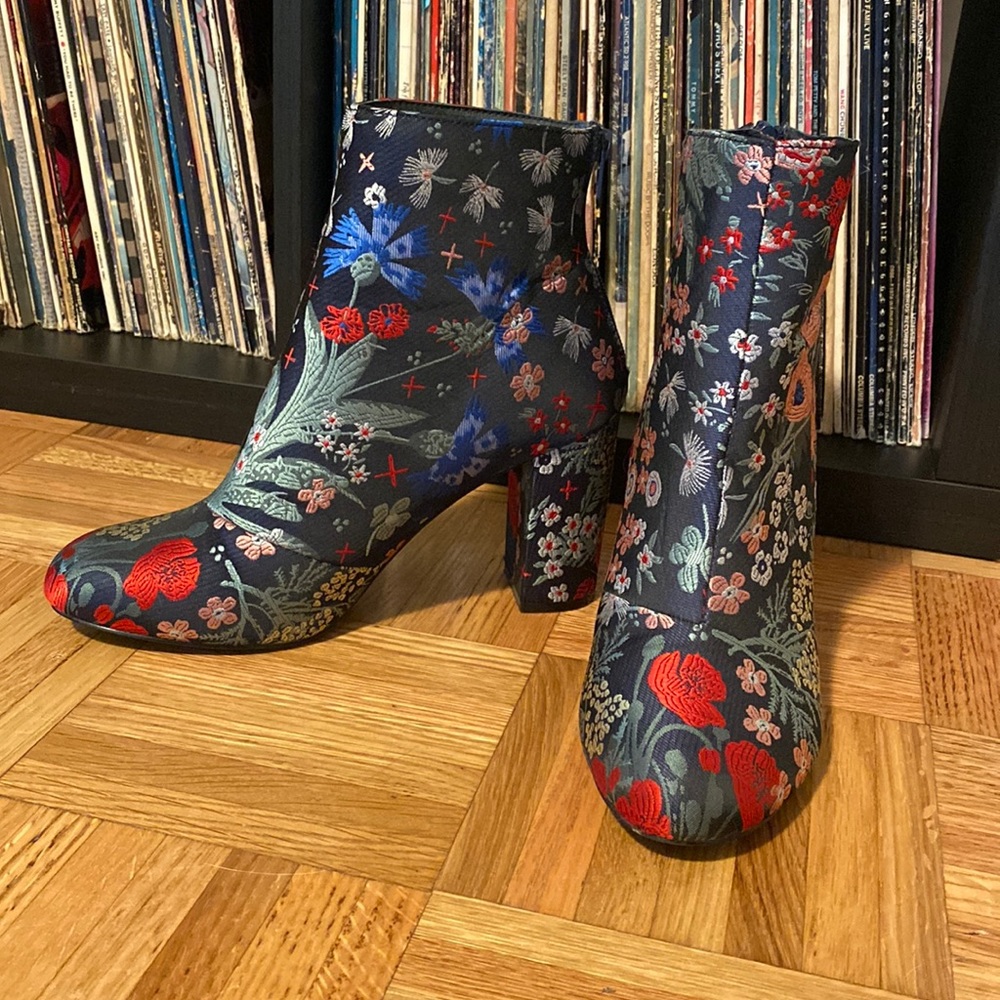 Metaphor Heeled Floral Booties